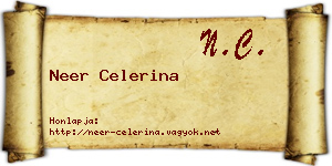 Neer Celerina névjegykártya